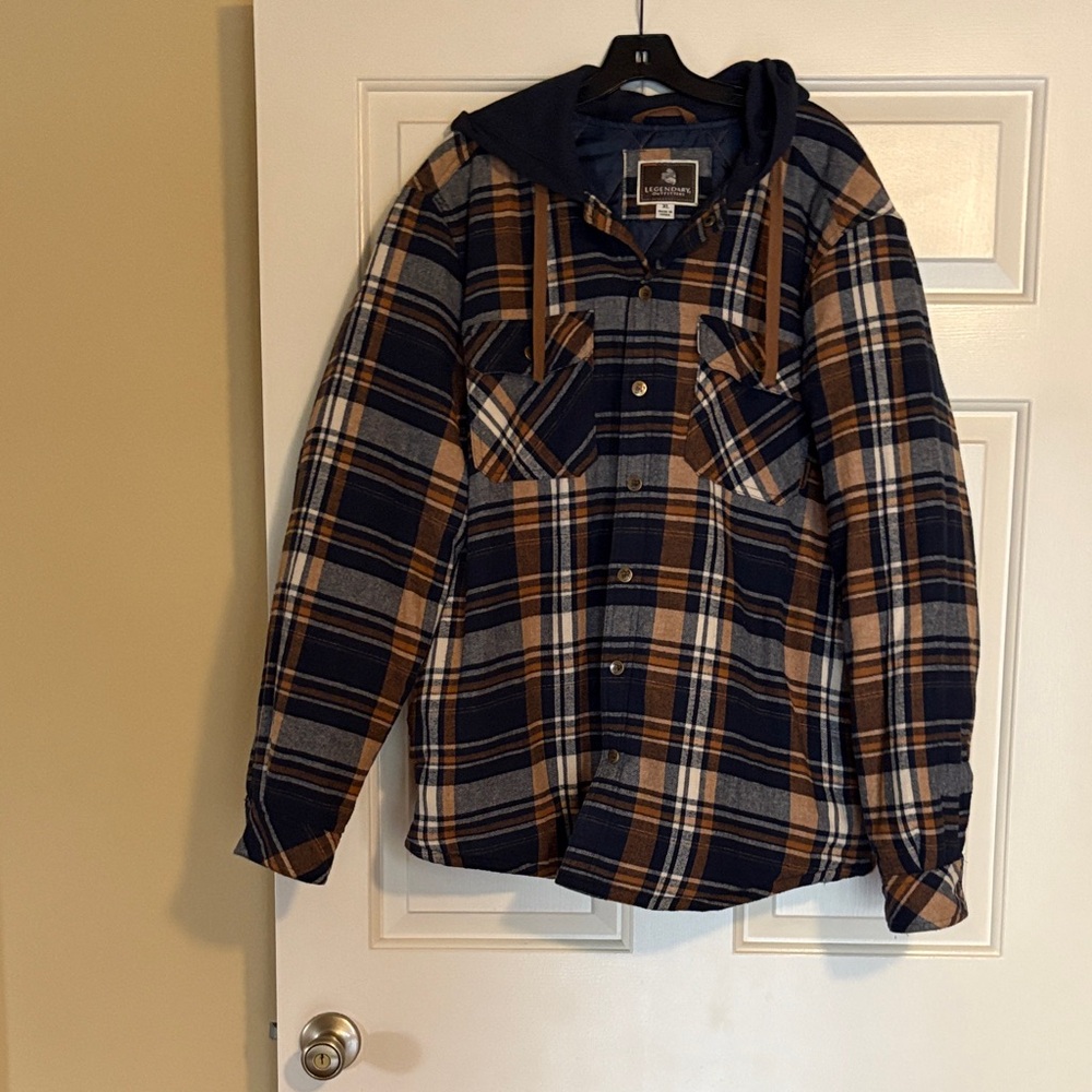 Plaid Hooded Jacket for Men
